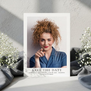 Save The Date Photo de remise de diplômes minimaliste