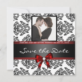 Save The Date Photo de sauvegarde de date damassé