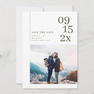 Save The Date Photo de typographie moderne simple enregistrer la