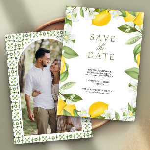 Save The Date Photo de verger de citron agrume pour mariage