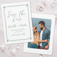 Photo Dessiné à la Main Mariage Vert Fantaisiste