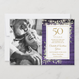 Save The Date Photo du 50e anniversaire des lumières du bois pou