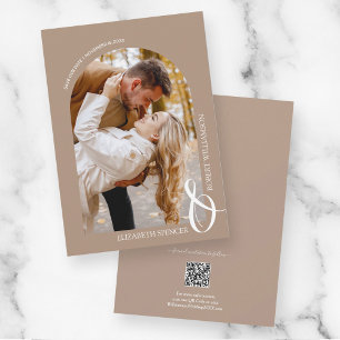 Save The Date Photo du Mariage du code QR Tan Enregistrer la dat