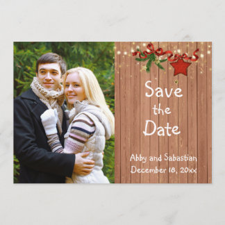 Save The Date Photo du pays de Noël Enregistrer la date