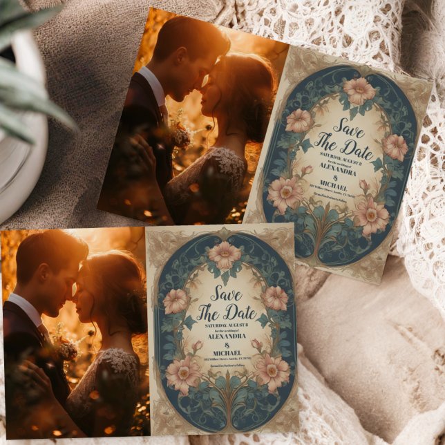Save The Date Photo Elegant Arch Art Nouveau Mariage (Créateur téléchargé)