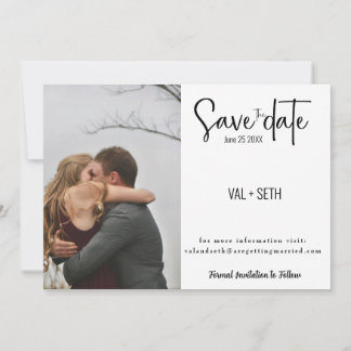 Save The Date Photo élégante - Disposition de fractionnement ave
