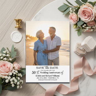 Save The Date Photo élégante du 50e anniversaire de mariage