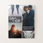Save the date Photo Engagement Jigsaw Puzzle<br><div class="desc">Here's an original concept. Personalize this puzzle with your photos and reveal your big news (of your wedding date) to your family and friends in a fun way.</div>