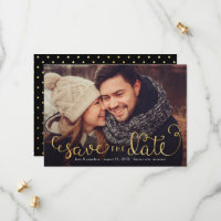 Photo Enregistrer les dates avec Faux Gold Foil Sc
