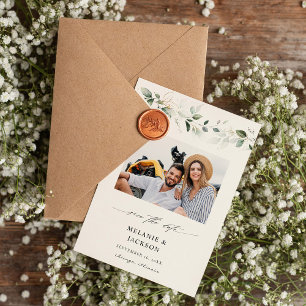 Save The Date Photo Eucalyptus Glow Enregistrer la date 2