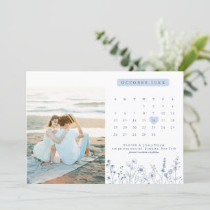 Save The Date Photo Fleur sauvage minimaliste simple