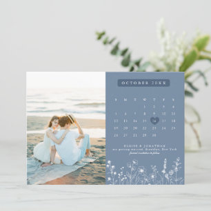 Save The Date Photo Fleur sauvage minimaliste simple