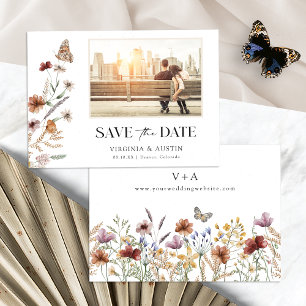 Save The Date Photo Florale Enregistrez La Date