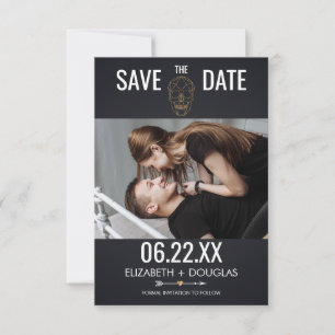 Save The Date Photo géométrique de crâne