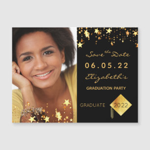 Save the Date photo graduation party black 2024