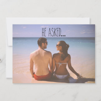 Save The Date Photo | He asked...
