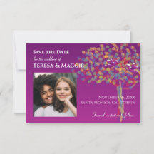 Photo Lovebirds Cassis Purple Enregistrer la date