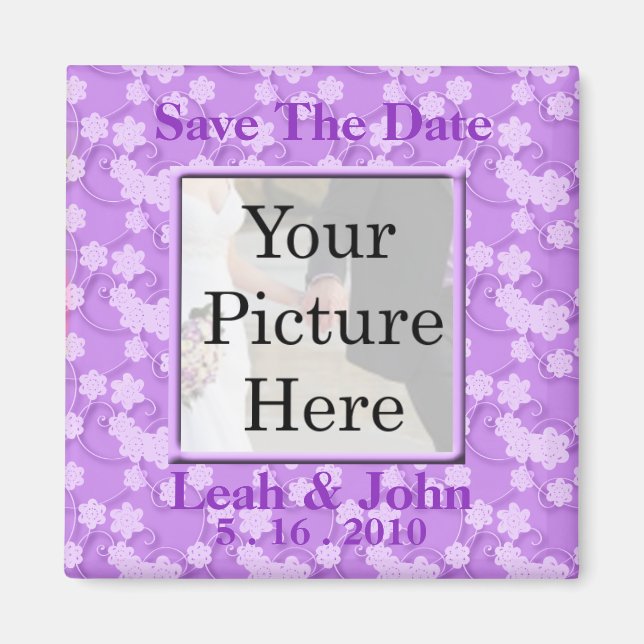 Save The Date Photo Magnet (Front)