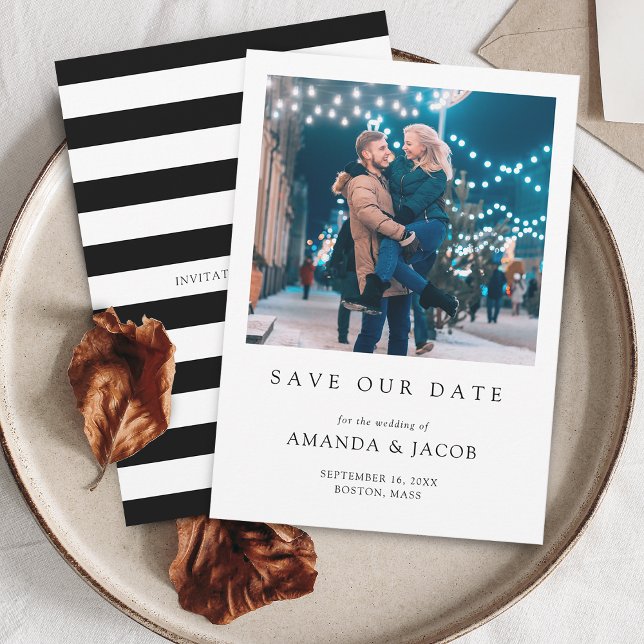 Save The Date Photo Mariage moderne (Modern Wedding Photo Save The Date)