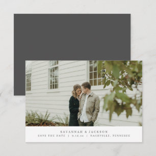 Save The Date Photo Mariage moderne classique Enregistrer la car
