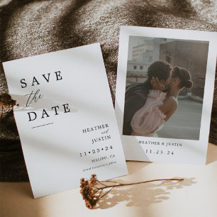Save The Date Photo Mariage moderne Enregistrer les dates Enregi