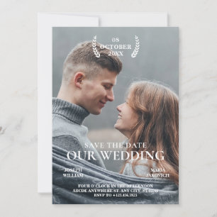 Save The Date Photo mariage poster de film minimaliste moderne