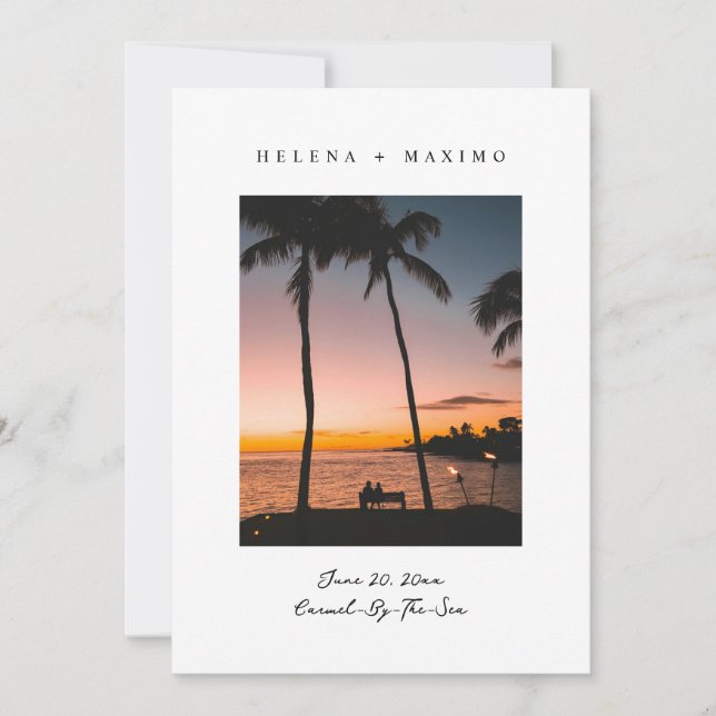 Save The Date Photo minimale classique (Devant)