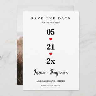 Save The Date Photo minimale Enregistrer la date