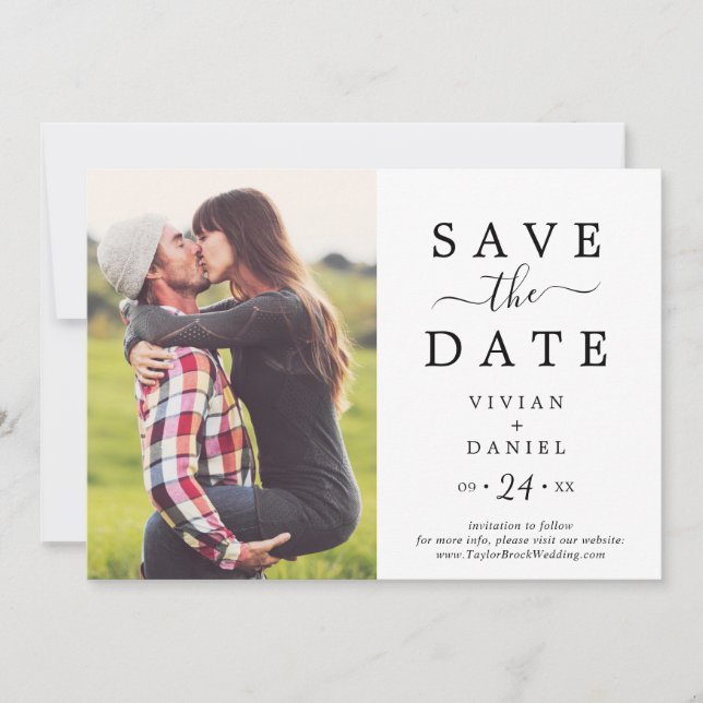 Save The Date Photo minimaliste (Devant)