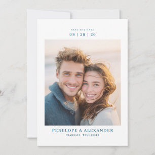 Save The Date Photo Minimaliste Beige Joyeux