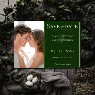 Save The Date Photo minimaliste   Emerald Green Enregistrer la d