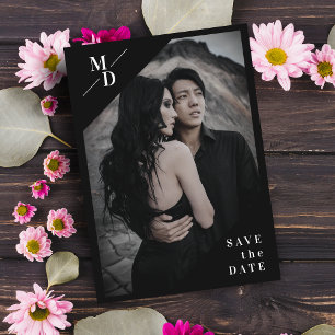 Save The Date Photo minimaliste simple et moderne Engagé Couple