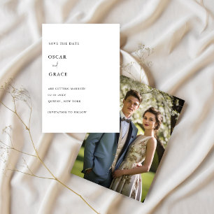 Save The Date Photo minimaliste simple moderne