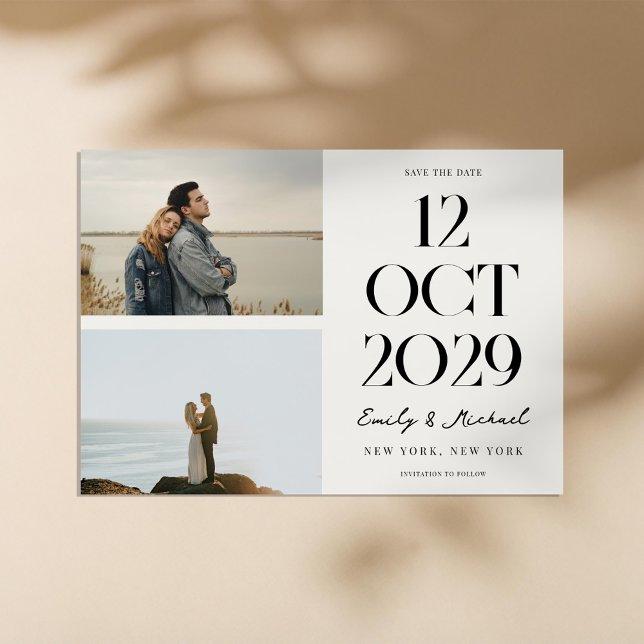 Save The Date Photo moderne chic (Créateur téléchargé)
