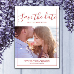 Save The Date Photo moderne encadrée Enregistrer la date Invitat