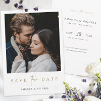 Photo moderne Enregistrer la date Mariage Inviter 