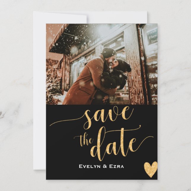 Save The Date Photo moderne simple Enregistrer le Mariage de dat (Devant)