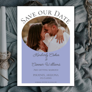Save The Date Photo ovale simple Enregistrer la date   Périwinkl