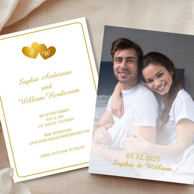 Save The Date Photo personnalisée Mariage de texte Enregistrer l (Créateur téléchargé)