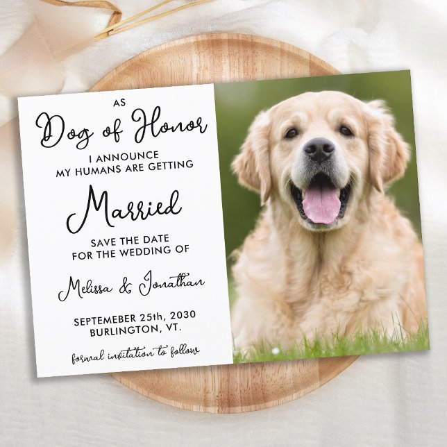 Save The Date Photo Personnalisée Pour Animaux De Compagnie Mes  (Créateur téléchargé)