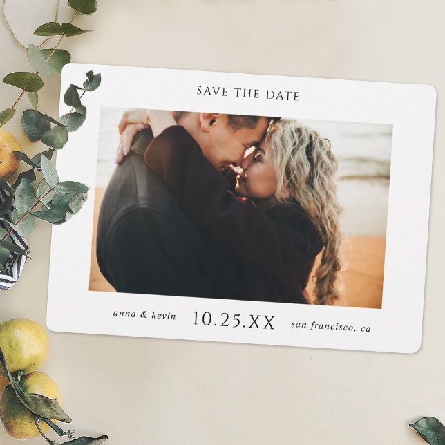 Save The Date Photo personnalisée simple et chic (Créateur téléchargé)