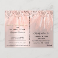 Save The Date Photo Pink 16th 15th Bridal Shower