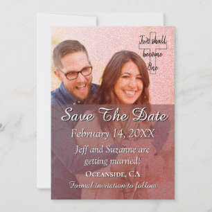 Save The Date Photo Pink Filter Announcement
