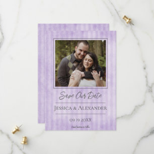Save The Date Photo rayé vintage Date de mariage à sauver viol
