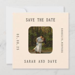 Save The Date Photo Rétro Enregistrez la Date