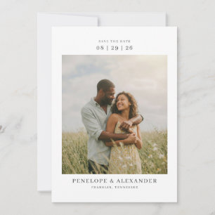 Save The Date Photo Romantique Naturel Serein