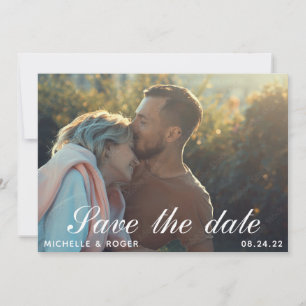 Save The Date photo rustique minimaliste moderne Enregistrer la