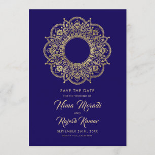 Save The Date Photo Save The Date, Mariage Indien, Violet, Or