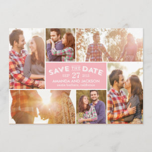 Save The Date Photo Showcase Enregistrer La Date - Rose