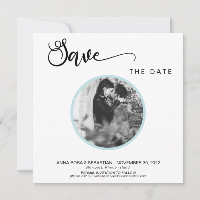 Save The Date *~* PHOTO Simple Boho Wedding Enregistrer La Date (Devant)